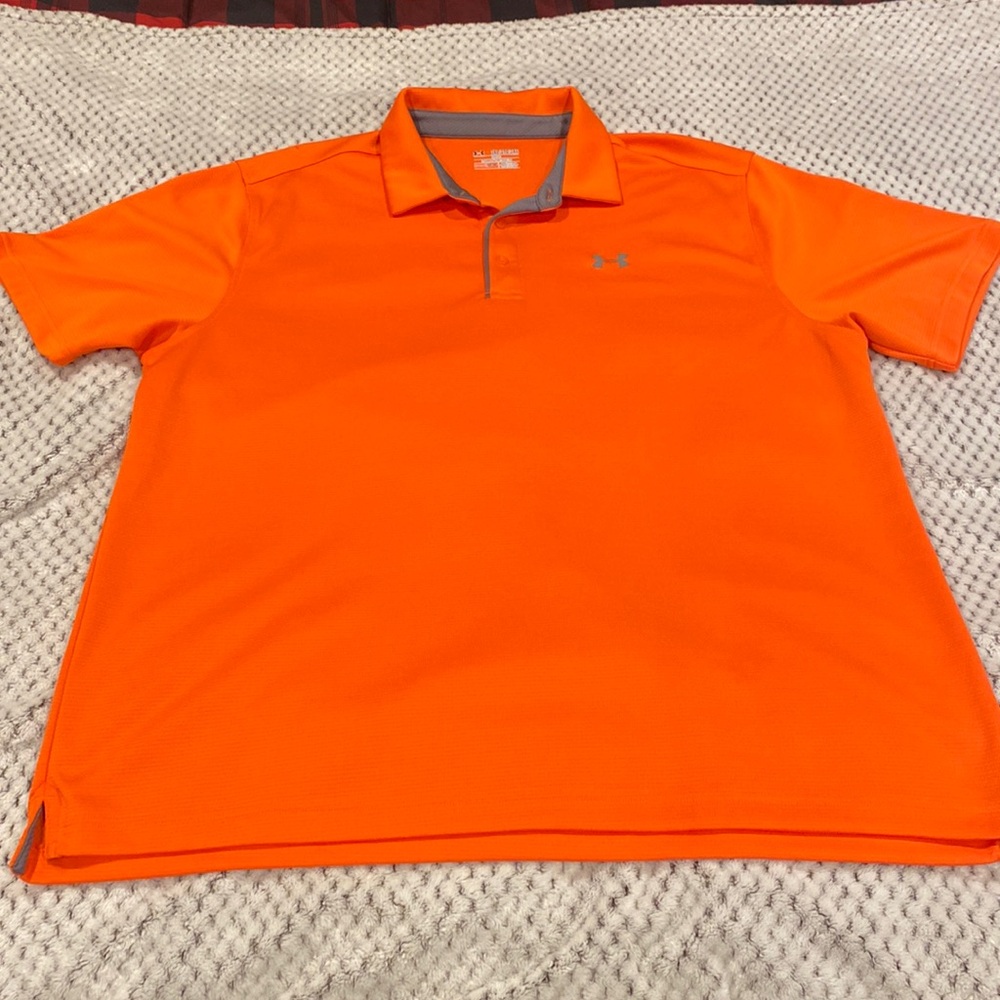 Under Armour orange performance polo